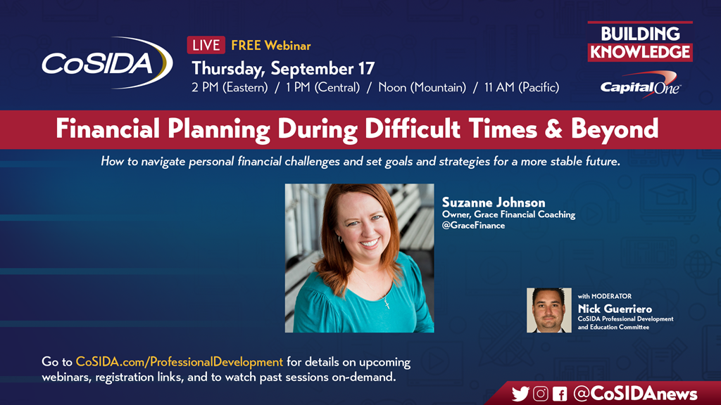 Join Us! September 17 Live Webinar: Financial Planning During Difficult Times & Beyond